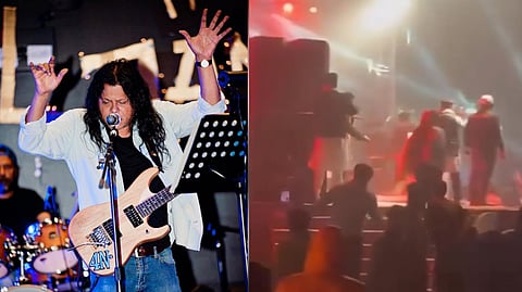 Mob violence erupts at popular Bangladeshi rock singer James' concert in Faridpur.