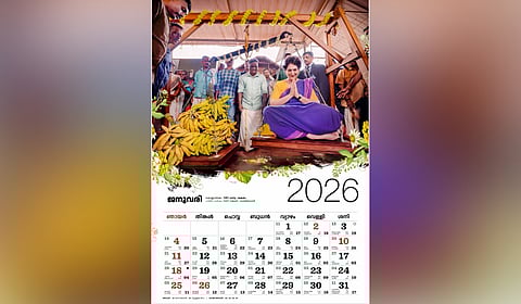 The New Year calendar featuring Priyanka Gandhi