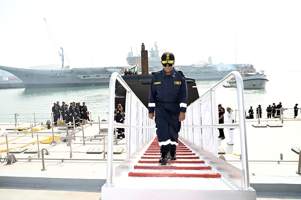 President Murmu undertakes rare dived sortie onboard indigenous submarine INS Vaghsheer