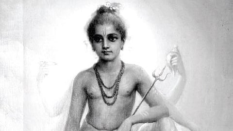 Baburao Painter's rendition of Dattatreya who is considered the primordial and supreme Avadhuta 