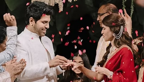 Allu Sirish got engaged to his girlfriend, Nayanika, on October 31, 2025.