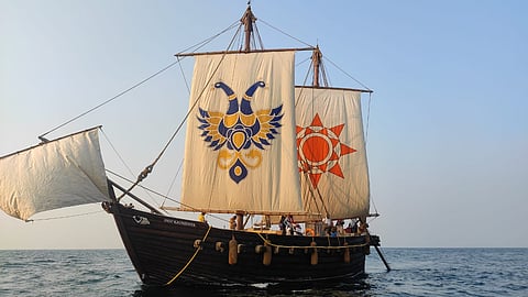 The vessel was formally flagged off by Vice Admiral Krishna Swaminathan, Flag Officer Commanding-in-Chief, Western Naval Command, in the  presence of Issa Saleh Al Shibani, Ambassador of the Sultanate of Oman to India, along with senior Indian Navy officers and distinguished guests.