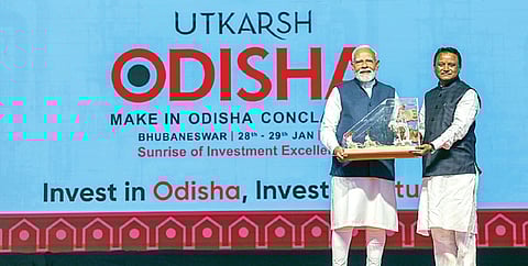 PM Modi with CM Mohan Majhi at Utkarsh Odisha-Make-in-Odisha Conclave