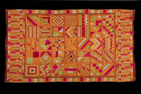 Chhatis (36) dabba Bagh Phulkari from the Malwa region of undivided Punjab 