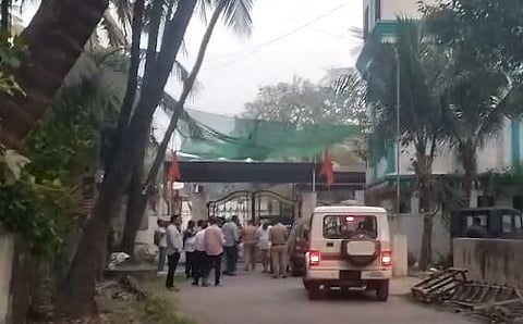 The parked car has been seized and police have registered a case against an unidentified person in connection with the threat message.