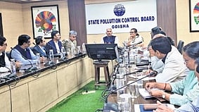 Outgoing chief secretary Manoj Ahuja launching the mobile app on Wednesday 
