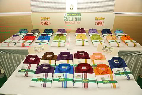 The new offerings from Ramraj Cotton unveiled on Wednesday.