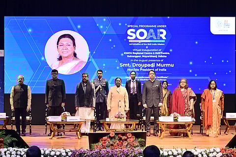 President Droupadi Murmu participated in AI for Beginners module and launched the #SkilltheNation challenge at a function held at Rashtrapati Bhavan.
