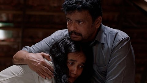 A still from Jagadish-Anagha Ravi starrer Appuram