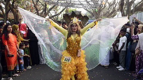 Scenes from the Cochin Carnival finale rally.