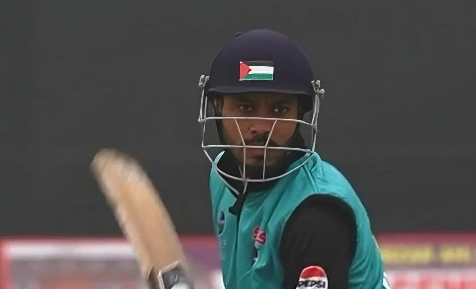 J&K Police launch inquiry after cricketer wore helmet with Palestinian flag in Jammu tournament