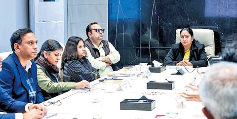 Chief Minister Rekha Gupta convened meeting with senior officials at Delhi Secretariat