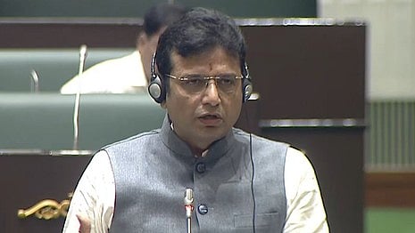 IT Minister D Sridhar Babu speaks during the day 2 of the Seventh Session of Telangana Assembly on Friday.