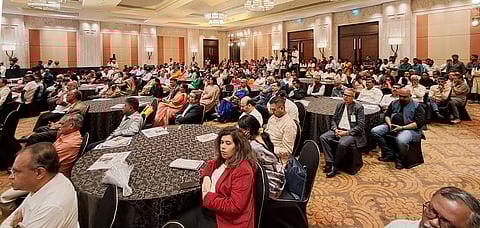Shots of the crowd during the Ramnath Goenka Sahitya Samman awards at Taj Coromandel in Chennai.