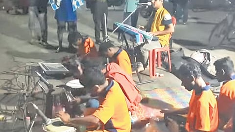 The musical group performing at an event in Sundargarh