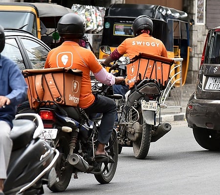 Swiggy and Zomato workers in the Chennai