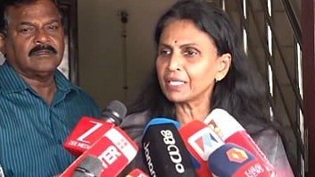 Retired IPS officer and BJP councillor from Sasthamangalam, R Sreelekha, talking to mediapersons on 5, January, 2025.