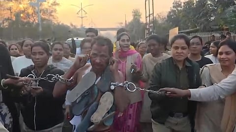 Chitrasen Sao is among the main accused in connection with the alleged assault of a woman constable and the tearing of her uniform during protests against a coal mine public hearing at Tamnar block in Raigarh district.