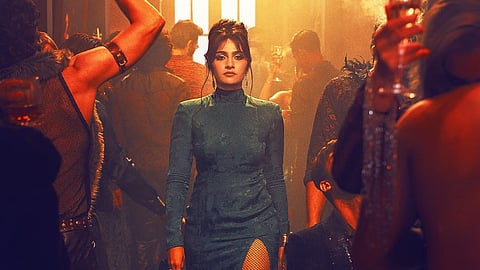 The makers of 'Toxic: A Fairytale for Grownups' shared the post on Instagram. It featured Rukmini Vasanth dressed in a dark green colour high-slit gown.