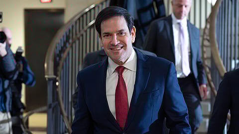 US Secretary of State Marco Rubio arrives at the US Capitol Monday, Jan. 5, 2026, for a closed-door briefing with top lawmakers after President Donald Trump ordered American forces to capture Venezuelan President Nicolas Maduro and bring him to New York to face federal drug trafficking charges.