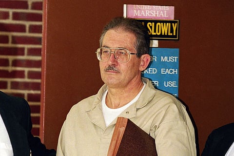 Former CIA agent  Aldrich Ames leaves federal court after pleading guilty to espionage and tax evasion conspiracy charges April 28, 1994, in Alexandria, Va.