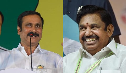 PMK president Dr Anbumani Ramadoss and AIADMK general secretary Edappadi K Palaniswami