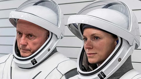 Nasa astronauts Mike Fincke (left) and Zena Cardman are the pilot and commander of NASA's SpaceX Crew-11 mission