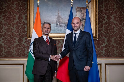 External Affairs Minister S Jaishankar (L) and French Foreign Minister Jean-Noel Barrot held talks in Paris.