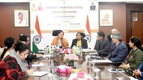 Women and Child Development Minister Annpurna Devi launched the 'Pankhudi' portal.