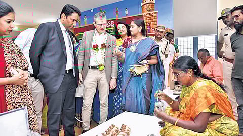 Hervé Delphin, Ambassador of the European Union to India, visits Kondapalli experience centre on Friday.
