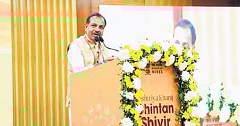 Steel and Mines minister presenting Odisha’s reform agenda at the National Mineral Chintan Shivir-2026 