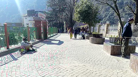 Nainital, an area typically bustling with tourists during the peak winter season.
