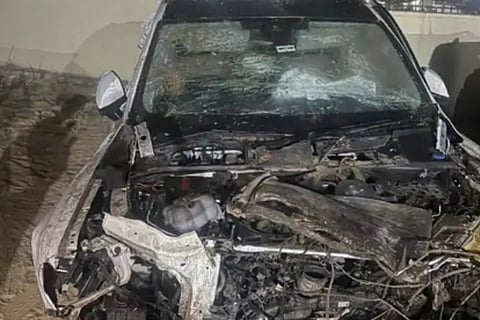 Police said the vehicle is registered in Daman and Diu.