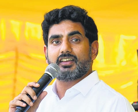 Minister for HRD and IT Nara Lokesh.