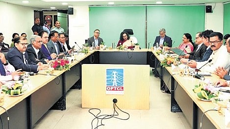 Chief secretary Anu Garg taking a review of the power sector at Lok Seva Bhawan.