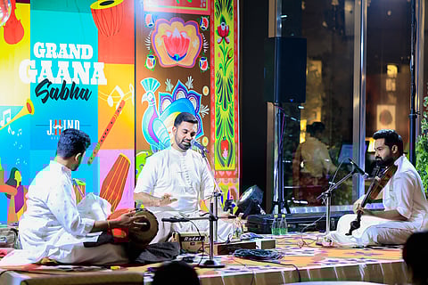 A performance at GRT Grand Gaana Sabha