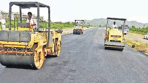 Road tarring work image used for representative purpose.