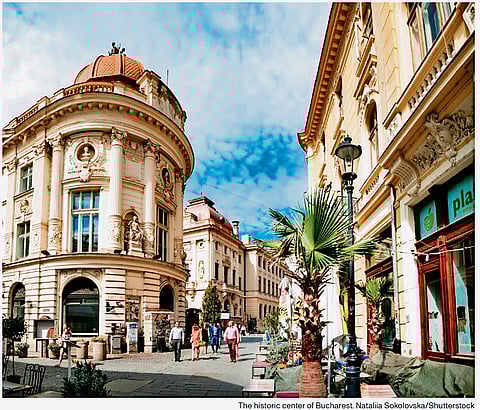 Bucharest's 19th century façades and Art Deco architecture