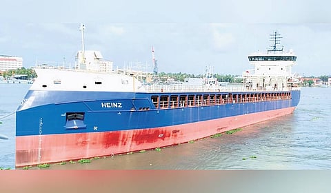 MS Heinz, the first of the HS EcoFreighter series of multi-purpose vessels delivered by Cochin Shipyard Limited to Germany.