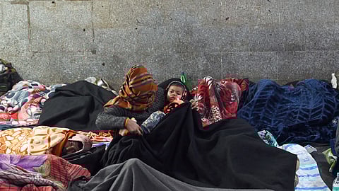 Patients struggle with long waits, lack of basic facilities, and harsh winter conditions near AIIMS