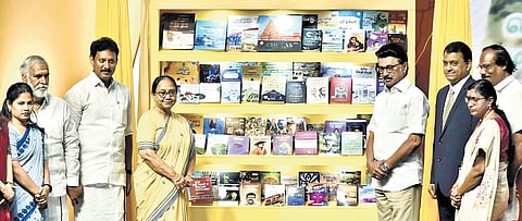 Chief Minister MK Stalin, along with Banu Mushtaq, releasing 30 translated books at the valedictory function of Chennai International Book Fair on Sunday.