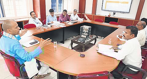 TTD Executive Officer Anil Kumar Singhal reviewed the TTD SV Vidyadana Trust with officials on Monday. 