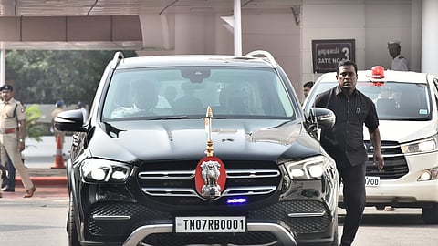 Governor R N Ravi abruptly leaves while the session about to start on the first day of assembly session, in Chennai on Tuesday