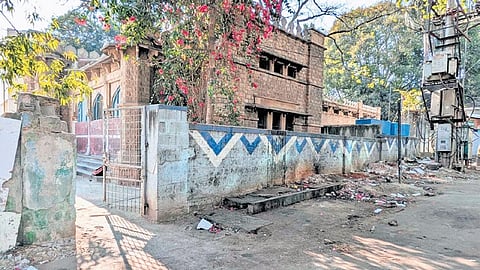 Garbage compactors and auto tippers used to be parked just outside the school.