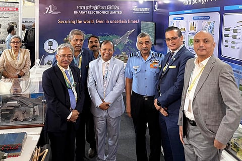 Chief of Integrated Defence Staff  Air Marshal Ashutosh Dixit at the BHEL Pavillion at the EWCI 2026