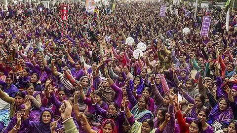 ASHA workers demands include a minimum monthly honorarium of Rs 15,000 and an insurance cover of Rs 5 lakh in the event of death on duty.