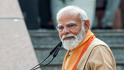 Prime Minister Narendra Modi during his visit to Thiruvananthapuram, Kerala, ahead of Assembly polls in Kerala and Tamil Nadu.