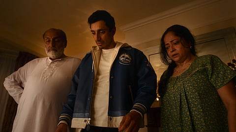 From L to R: Sajid Hasan, Riz Ahmed, and Sheeba Chaddha in Bait