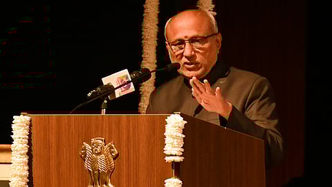 Vice President of India C P Radhakrishnan during the Silver Jubilee Celebrations and Inauguration of Incubation Centre and the Auditorium at CMR Institute of Technology, in Bengaluru on Wednesday.