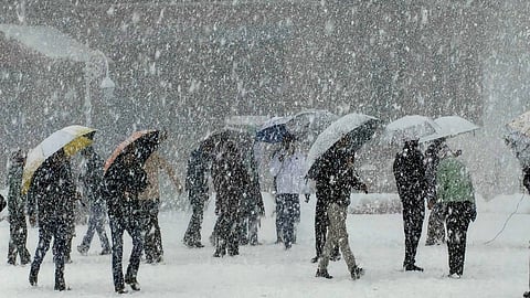 While the snowfall delighted tourists, it disrupted normal life in several upper reaches.